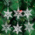 6pcs /Pack Snowflake Type Christmas Acrylic Transparent Pendants Christmas Tree Decorations