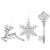 6pcs /Pack Snowflake Type Christmas Acrylic Transparent Pendants Christmas Tree Decorations