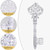6pcs /Pack Snowflake Type Christmas Acrylic Transparent Pendants Christmas Tree Decorations
