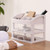 2-Layers Drawer Type Cosmetic Storage Box Mask Lipstick Storage Rack(Transparent)