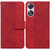 For OPPO A58 4G Geometric Embossed Leather Phone Case(Red)