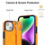For iPhone 13 mini Non-slip Full Coverage Ring PU Phone Case with Wristband(Orange)