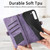 For Samsung Galaxy S22+ 5G Geometric Zipper Wallet Side Buckle Leather Phone Case(Purple)