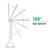 3.5W Foldable Dimmable Calendar Temperature Alarm Clock LED Table Lamp Night Reading Light(White)