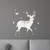 8pcs /Set Acrylic Deer Mirror Wall Stickers Home Background Decoration(Silver)