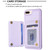 For iPhone 8 Plus / 7 Plus Grid Card Slot Holder Phone Case(Light Purple)