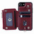 For iPhone SE 2022 / SE 2020 / 8 Zipper Card Slots RFID Phone Case(Wine Red)