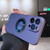 For iPhone 11 Pro Max Electroplating Oil Injection Magsafe Magnetic PC Phone Case(Purple)