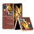 For OPPO Find N3 Flip Sky Series Nano Electroplating Genuine Leather Phone Case(Coffee)