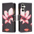 For Samsung Galaxy S23 FE 5G Colored Drawing Pattern Zipper Leather Phone Case(Lotus)