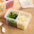6 PCS / 3 Sets Kitchen Refrigerator Storage Box Green Onion Ginger Garlic Transparent With Lid Fresh-keeping Box Food Sealed Box