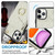 For iPhone 11 Pro Rhombic Texture Card Bag Phone Case with Long Lanyard(White)