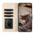 For iPhone 12 mini Cat Embossing Pattern Leather Phone Case with Lanyard(Beige)