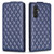 For Samsung Galaxy A15 Diamond Lattice Vertical Flip Leather Phone Case(Blue)
