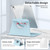 For iPad 10th Gen 10.9 2022 360 Rotation Detachable Clear Acrylic Leather Tablet Case(Ice Blue)