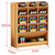 Children Student Multifunctional Wooden Desktop Storage Pen Holder Hand Account Tape Stationery(B12 Cherry Wood)