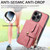 For iPhone 15 Pro Crossbody Multi-function Zipper Wallet Phone Case(Pink)