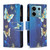 For Xiaomi Redmi Note 13 Pro Colored Drawing Pattern Zipper Leather Phone Case(Big Butterfly)