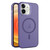 For iPhone 12 MagSafe Frosted Translucent Mist Phone Case(Dark Purple)