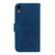 For iPhone XR Butterfly Rose Embossed Leather Phone Case(Blue)