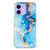 For iPhone 12 mini IMD Shell Pattern TPU Phone Case(Blue Gold Marble)