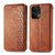 For OPPO Reno9 Pro+ Cubic Grid Pressed Magnetic Leather Phone Case(Brown)