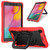 For Samsung Galaxy Tab A 8.0 (2019) T290 Contrast Color Shockproof Robot Silicone + PC Case with Wristband Holder(Red + Black)