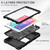 For Samsung Galaxy Tab A8.0 2019 T290 3-Layer Protection Screen Frame + PC + Silicone Shockproof Combination Case with Holder(Black+Black)