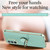 For OPPO K9 XINLI Straight 6D Plating Gold Edge TPU Shockproof Case with Ring Holder(Mint Green)