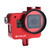 PULUZ Housing Shell CNC Aluminum Alloy Protective Cage with 52mm UV Lens for GoPro HERO(2018) /7 Black /6 /5(Red)