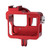 PULUZ Housing Shell CNC Aluminum Alloy Protective Cage with 52mm UV Lens for GoPro HERO(2018) /7 Black /6 /5(Red)