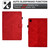 For Samsung Galaxy Tab A9+ Rhombus Embossed Leather Tablet Case(Red)