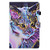 For Samsung Galaxy Tab A9 Colored Drawing Sewing Smart Leather Tablet Case(Colorful Cat)