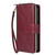 For iPhone SE 2022 / SE 2020 / 8 / 7 Zipper Wallet Bag Horizontal Flip PU Leather Case with Holder & 9 Card Slots & Wallet & Lanyard & Photo Frame(Wine Red)