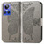 For Realme GT Neo 3 Butterfly Love Flower Embossed Flip Leather Phone Case(Gray)