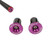 1pair MEROCA Mountain Bike Expansion Lock Bar Plug Road Bike Bicycle Bar Plug End Cover, Color: Purple