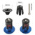 1pair MEROCA Mountain Bike Expansion Lock Bar Plug Road Bike Bicycle Bar Plug End Cover, Color: Purple