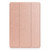 For TCL Tab 10s Three-folding Holder Custer Texture Leather Tablet Case(Rose Gold)