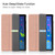 For TCL Tab 10s Three-folding Holder Custer Texture Leather Tablet Case(Rose Gold)
