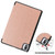 For TCL Tab 10s Three-folding Holder Custer Texture Leather Tablet Case(Rose Gold)