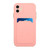 For iPhone 12 mini Card Slot Design Shockproof TPU Protective Case (Pink)