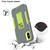 For iPhone X / XS Magnetic Holder Phone Case(Dark Grey + Green)