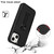 For iPhone 13 mini Magnetic Holder Phone Case (Black)