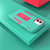 For iPhone 12 Magnetic Holder Phone Case(Green + Rose Red)