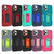 For iPhone 13 Pro Magnetic Holder Phone Case (Green + Rose Red)