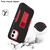 For iPhone 12 mini Magnetic Holder Phone Case (Green + Rose Red)