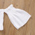 Girls One-shoulder Pleated Flared Sleeve Shorts Three-piece Suit (Color:White Size:110cm)