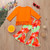 Girls Pumpkin Long Sleeve Tassel T-shirt Tie Dye Flared Pants Set (Color:Orange Size:100cm) Girls Pumpkin Long Sleeve Tassel T-shirt Tie Dye Flared Pants Set (Color:Orange Size:100cm)