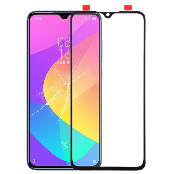 Front Screen Outer Glass Lens for Xiaomi Mi CC9e / Mi A3(Black)