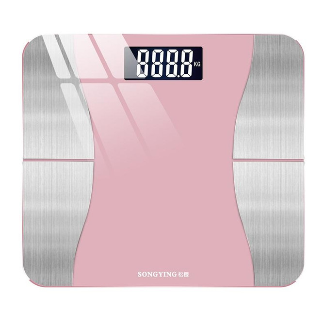 SONGYING SY06 Smart Body Fat Scale Home Body Weight Scale, Size: Charging Version(290x260mm)(Cherry Pink)